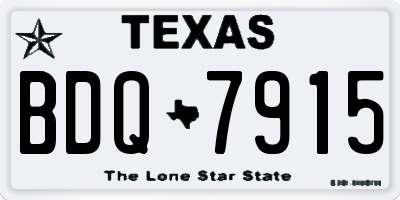 TX license plate BDQ7915