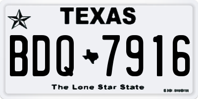 TX license plate BDQ7916