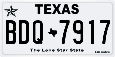 TX license plate BDQ7917