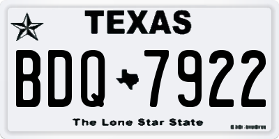 TX license plate BDQ7922