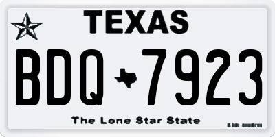 TX license plate BDQ7923