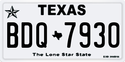 TX license plate BDQ7930