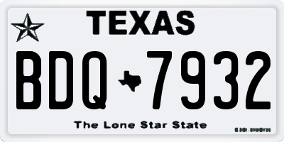 TX license plate BDQ7932