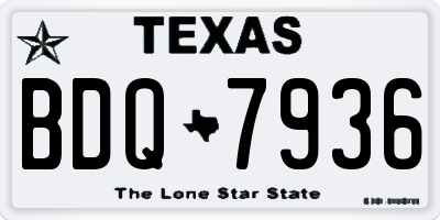 TX license plate BDQ7936