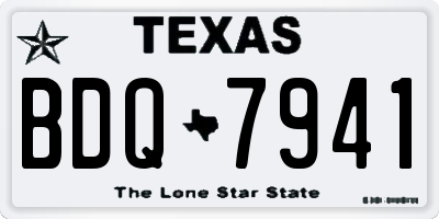 TX license plate BDQ7941