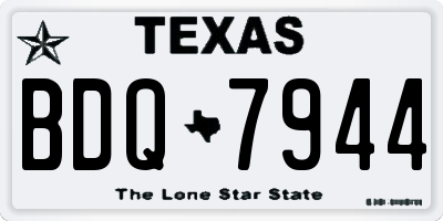 TX license plate BDQ7944