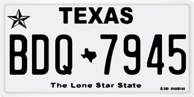 TX license plate BDQ7945