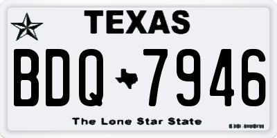 TX license plate BDQ7946