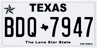 TX license plate BDQ7947