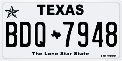TX license plate BDQ7948