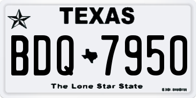 TX license plate BDQ7950