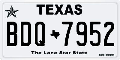 TX license plate BDQ7952