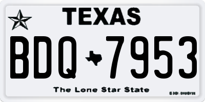 TX license plate BDQ7953