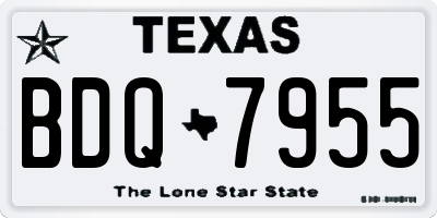 TX license plate BDQ7955