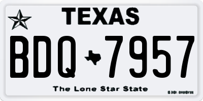 TX license plate BDQ7957