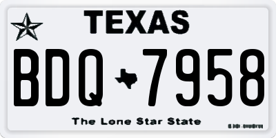 TX license plate BDQ7958