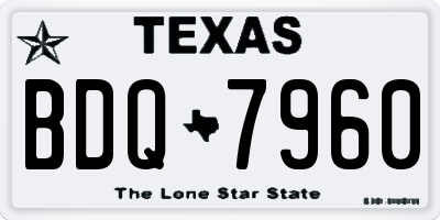 TX license plate BDQ7960