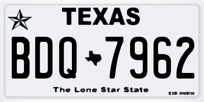 TX license plate BDQ7962