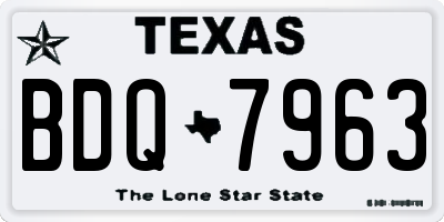 TX license plate BDQ7963