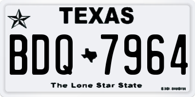 TX license plate BDQ7964