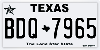 TX license plate BDQ7965