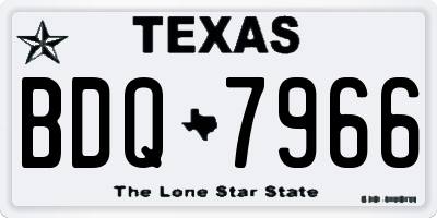 TX license plate BDQ7966