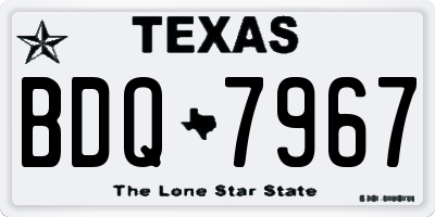 TX license plate BDQ7967
