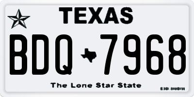 TX license plate BDQ7968