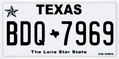 TX license plate BDQ7969