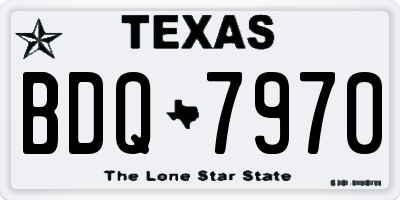 TX license plate BDQ7970