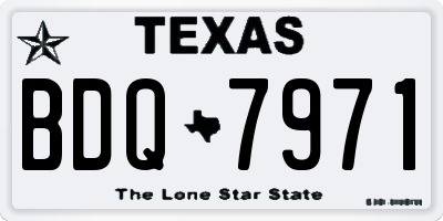 TX license plate BDQ7971