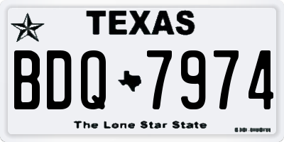 TX license plate BDQ7974