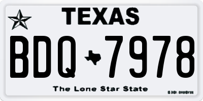 TX license plate BDQ7978