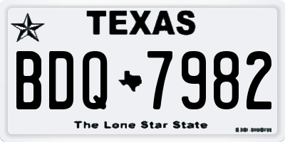 TX license plate BDQ7982