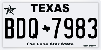 TX license plate BDQ7983