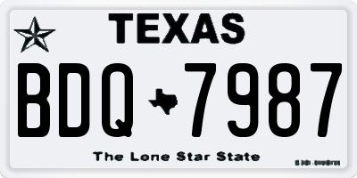 TX license plate BDQ7987