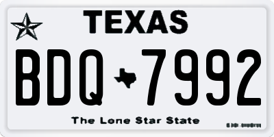 TX license plate BDQ7992