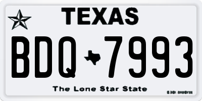 TX license plate BDQ7993