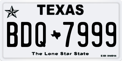 TX license plate BDQ7999