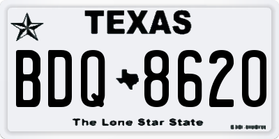 TX license plate BDQ8620