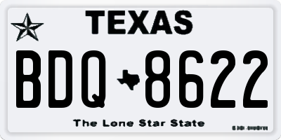 TX license plate BDQ8622