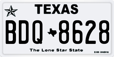 TX license plate BDQ8628