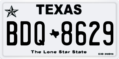 TX license plate BDQ8629