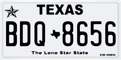 TX license plate BDQ8656