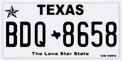 TX license plate BDQ8658