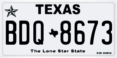 TX license plate BDQ8673