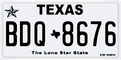 TX license plate BDQ8676