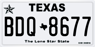 TX license plate BDQ8677