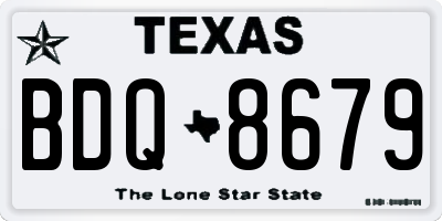 TX license plate BDQ8679