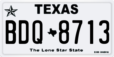 TX license plate BDQ8713